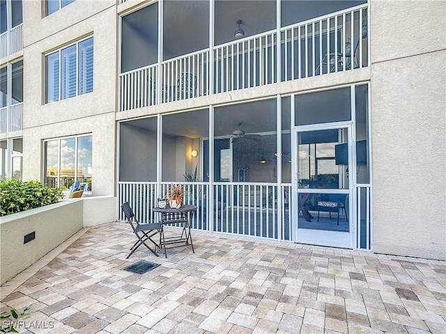 view of patio / terrace featuring a balcony