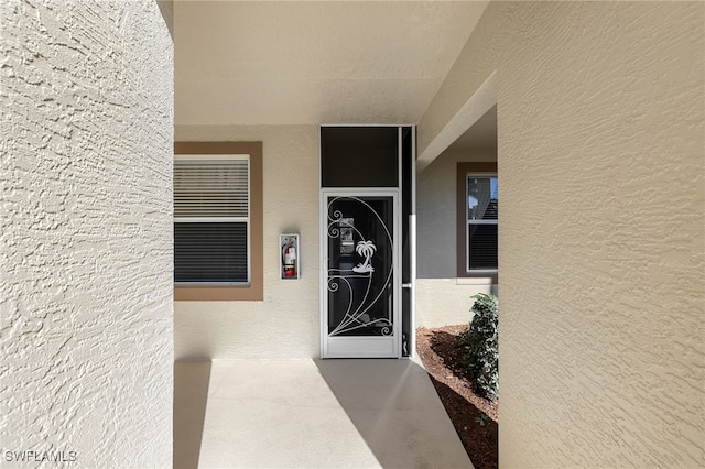 view of doorway to property