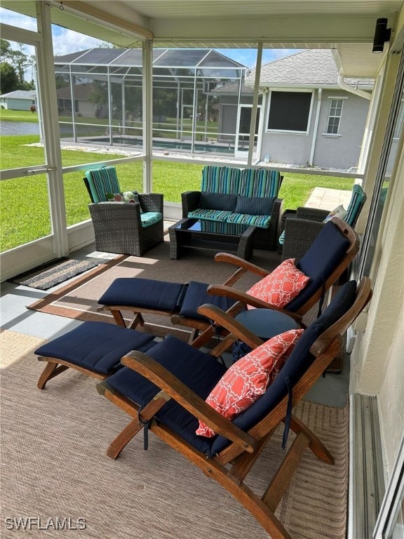 sunroom featuring a healthy amount of sunlight