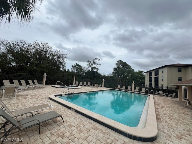 view of pool with a patio area