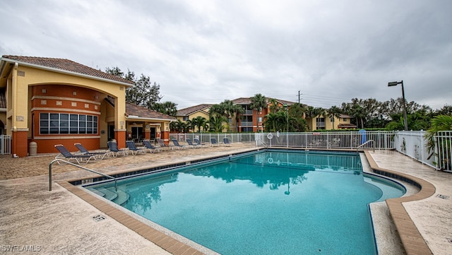 view of pool with a patio