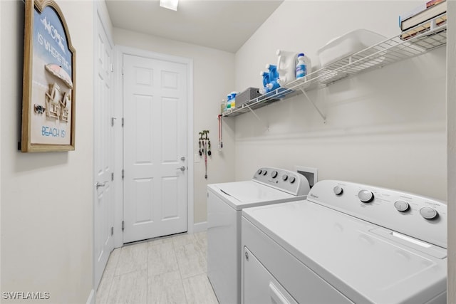 laundry area featuring washer and dryer