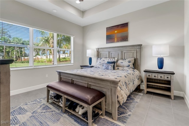 view of tiled bedroom