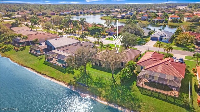 2876 Orange Grove Trl, Naples, FL 34120 - aerial view of residential area with a large body of water
