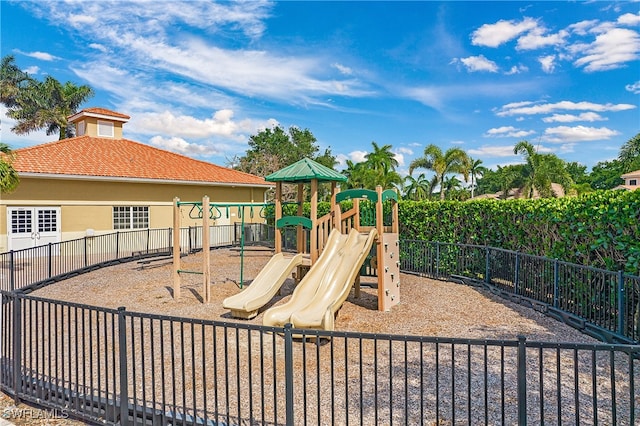 view of jungle gym