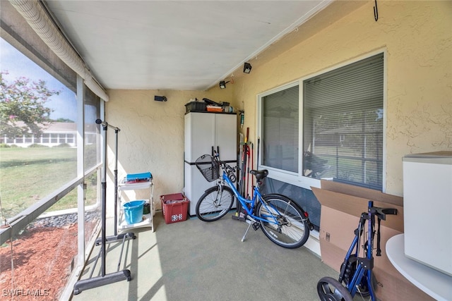 view of sunroom