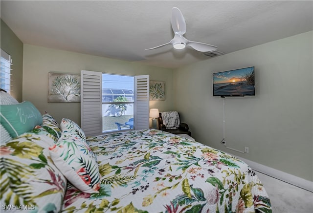 bedroom with ceiling fan