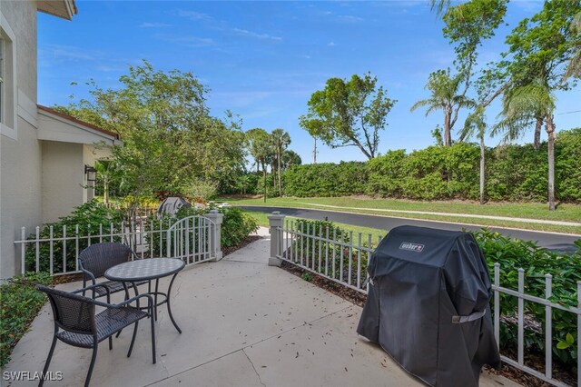 7576 Oleander Gate Dr Unit 101, Naples, FL 34109 - view of patio featuring area for grilling