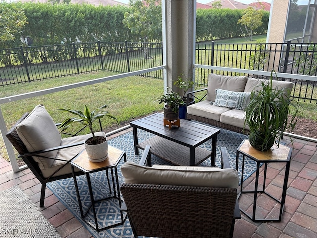 view of patio / terrace with outdoor lounge area