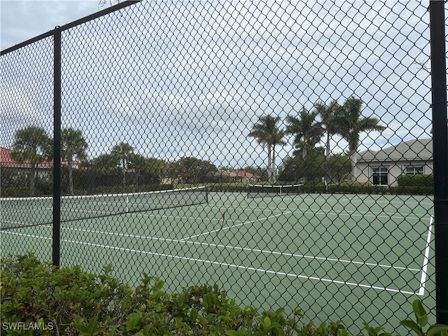 view of tennis court