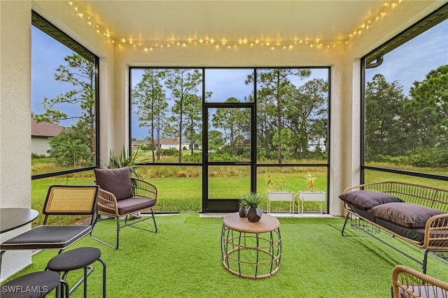 view of sunroom