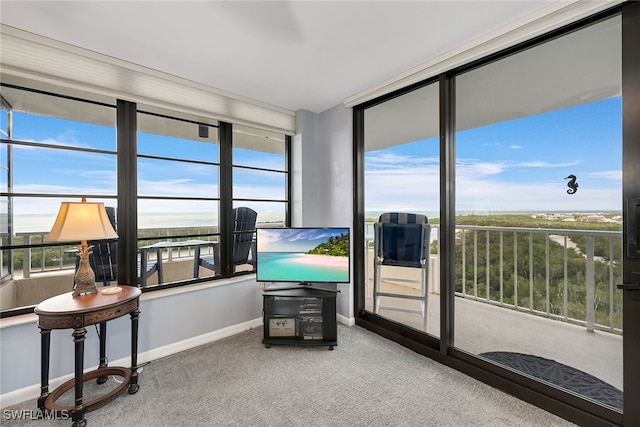 sunroom featuring plenty of natural light