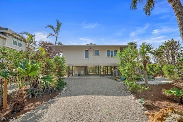 view of front of house with a carport