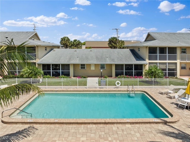 view of pool with a patio area