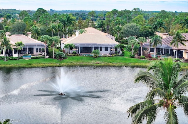 view of water feature