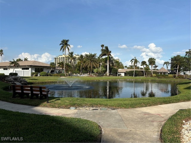 view of water feature