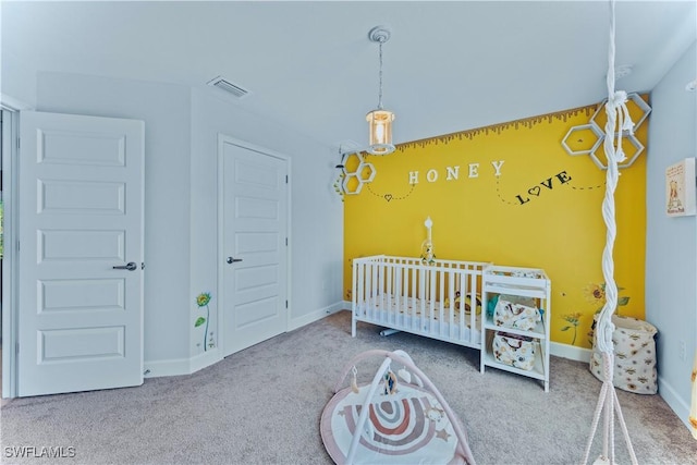 3002 40th St W, Lehigh Acres, FL 33971 - carpeted bedroom with baseboards and a crib
