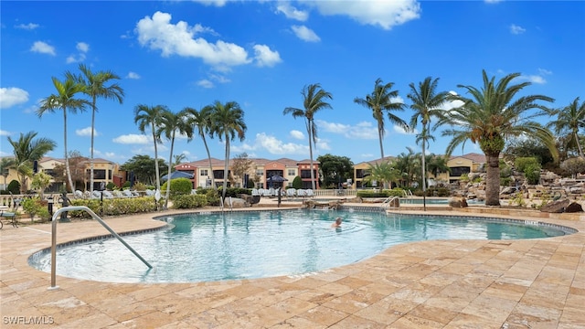 view of pool with a patio