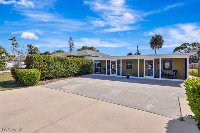 exterior space with covered porch