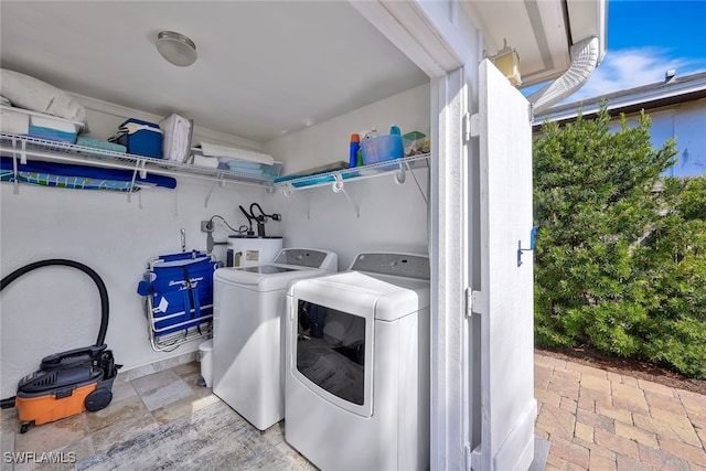 laundry area featuring water heater