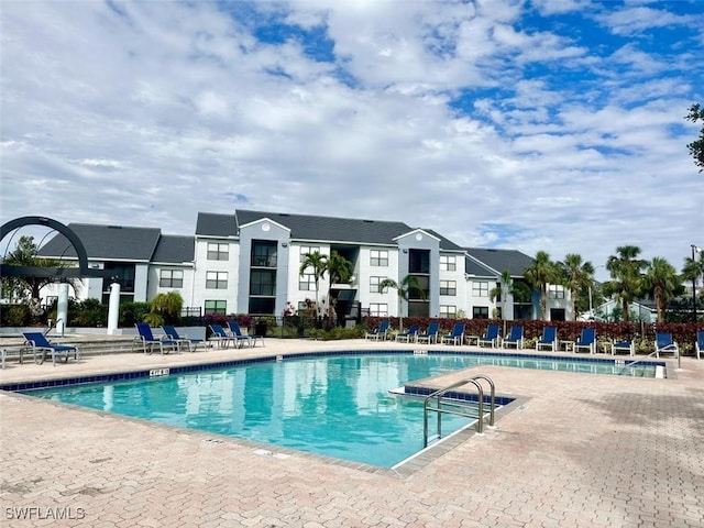 view of pool with a patio