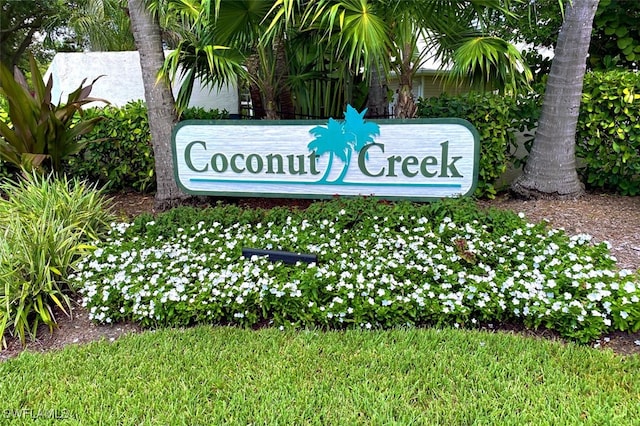 view of community sign