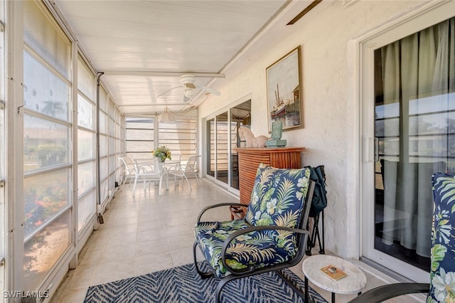 view of sunroom / solarium