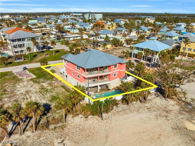 birds eye view of property featuring a residential view