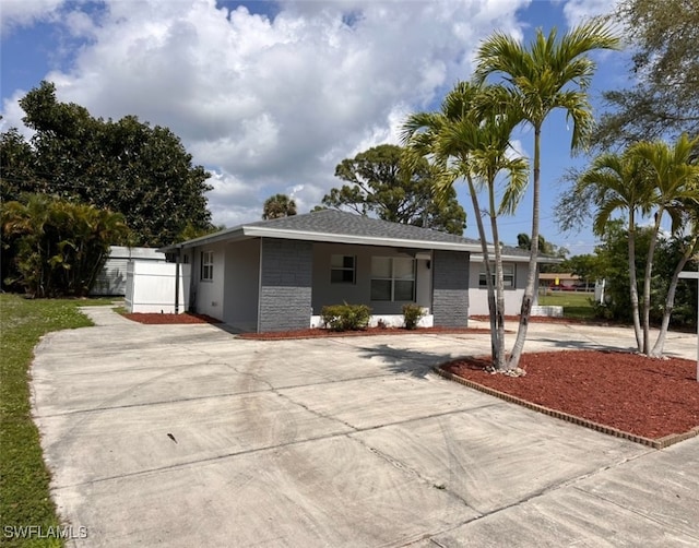 view of ranch-style home