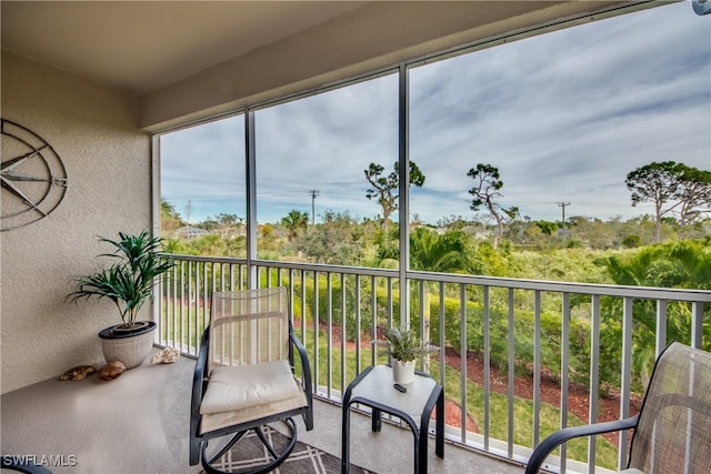 view of sunroom