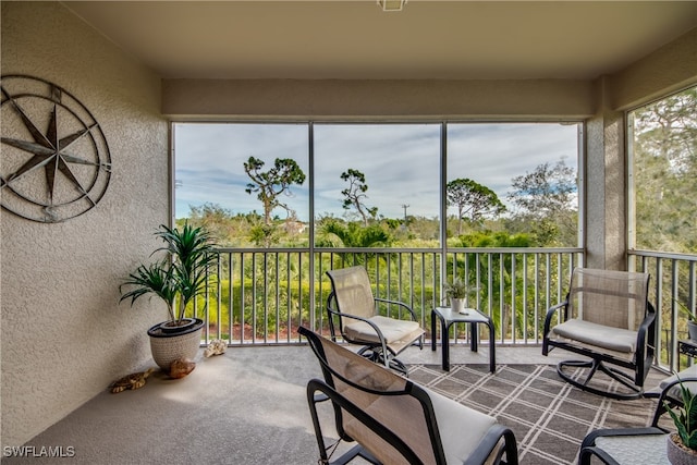 view of sunroom