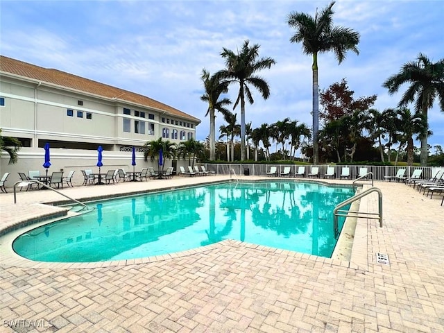 view of pool with a patio