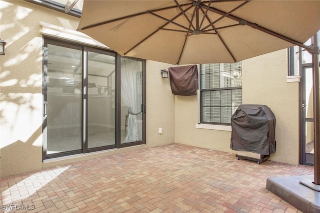 view of patio with grilling area