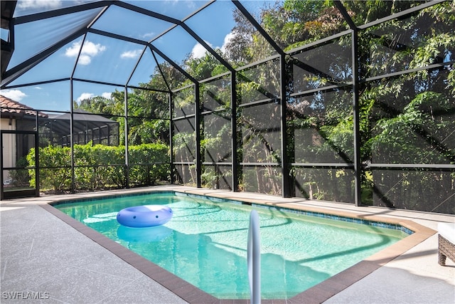 view of pool featuring a patio