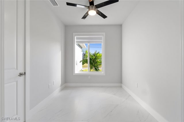 empty room with ceiling fan