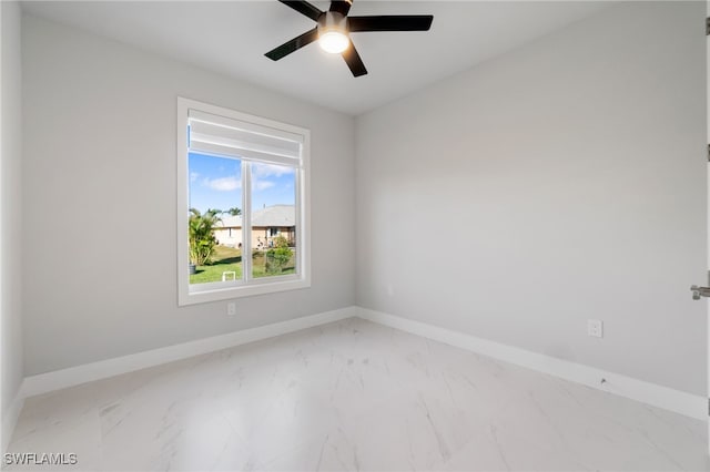 empty room with ceiling fan