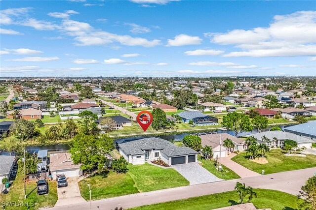 bird's eye view featuring a residential view