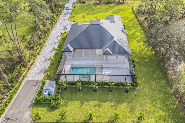 1125 Oakes Blvd, Naples, FL 34119 - view from above of property featuring a pool