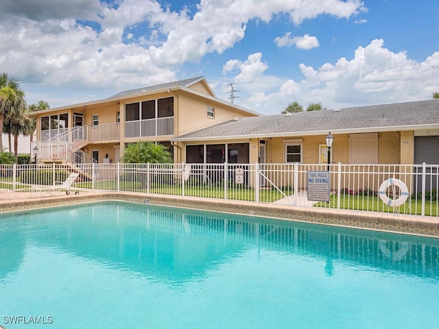 view of pool