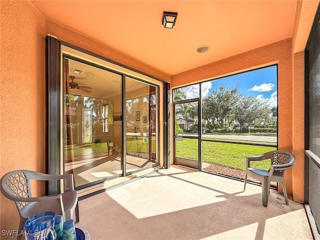 view of sunroom