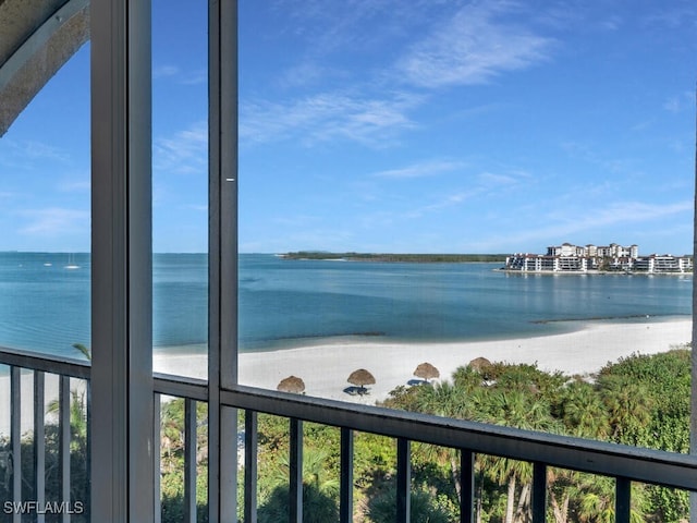 water view with a beach view