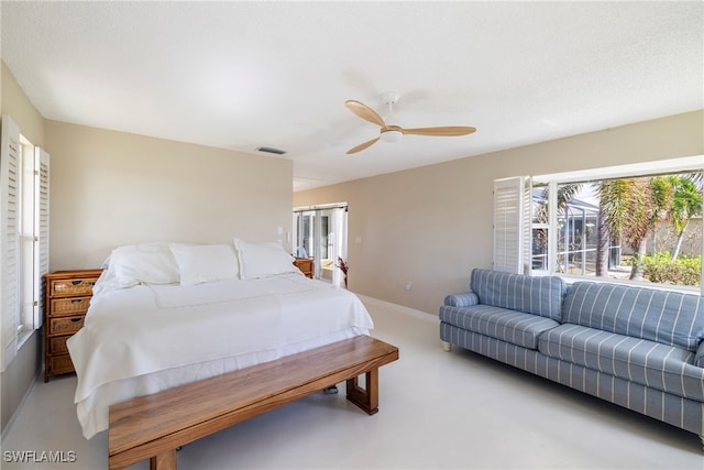 bedroom with ceiling fan