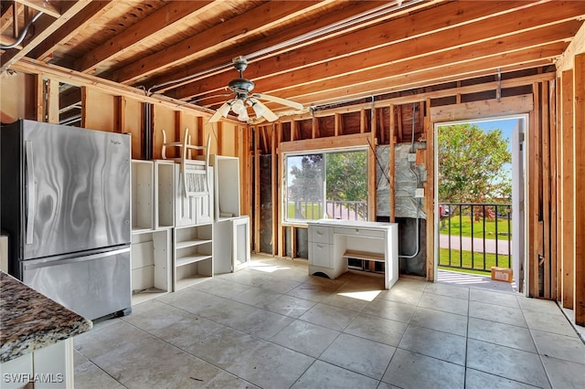 misc room with ceiling fan