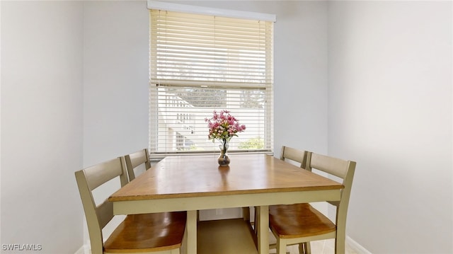 dining area with a wealth of natural light