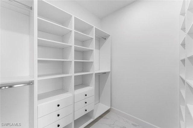 view of walk in closet