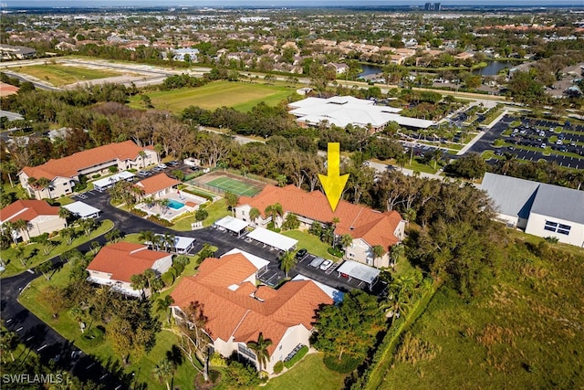 birds eye view of property