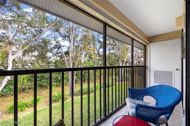 view of sunroom