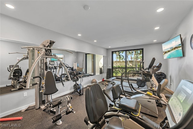 view of workout area