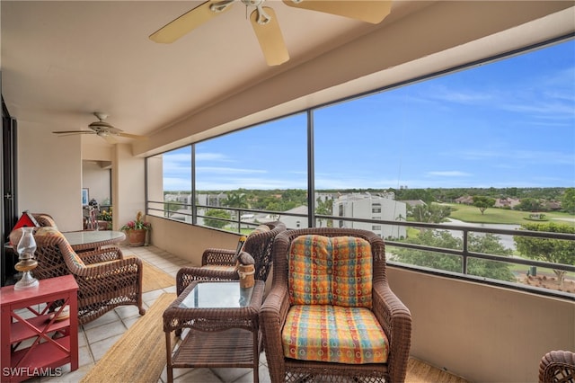 view of sunroom / solarium