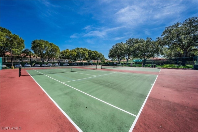 view of tennis court